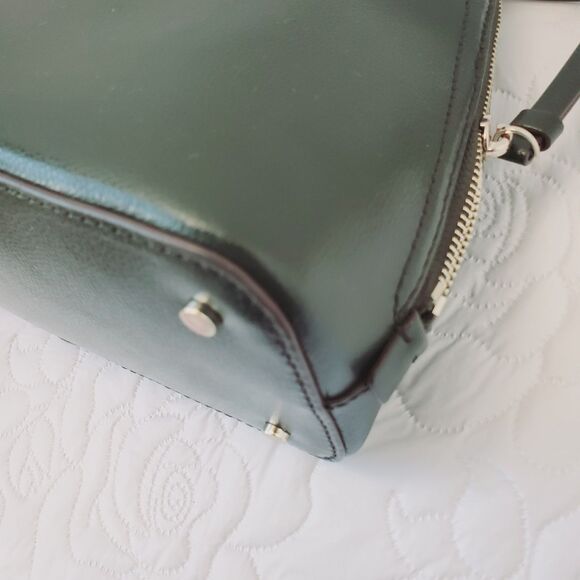 Kate Spade Patterson Drive Dome Satchel Purse Handbag Crossbody Strap Dark Green - Picture 10 of 17